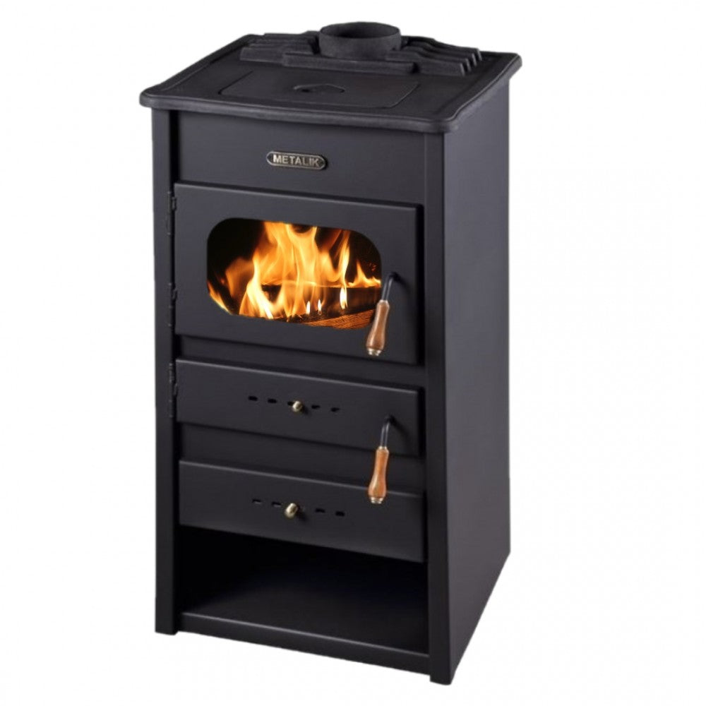 Braskamin Metalik Classic, med topp av massivt gjutjärn, 10.1 kW