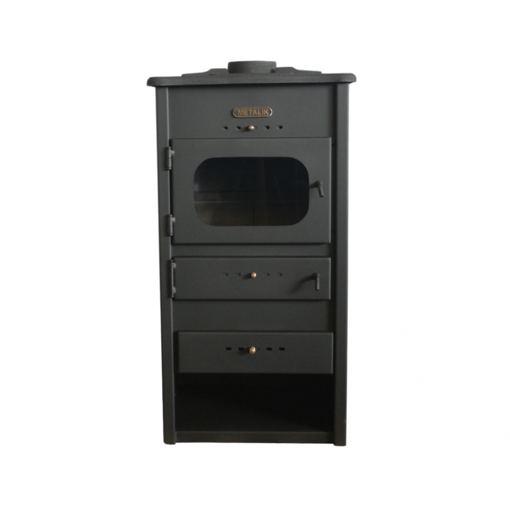 Braskamin Metalik Classic, med topp av massivt gjutjärn, 10.1 kW